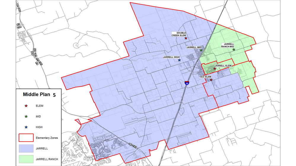 Map of Jarrell ISD